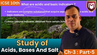 Chapter 3 Study of Acids Bases And Salt Part5  Board Exam  Manish Chouhan ICSE chemistry [upl. by Niahs]