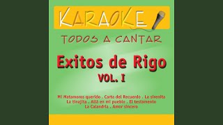 La Sirenita Karaoke Version Originally Performed By Rigo Tovar [upl. by Otina]