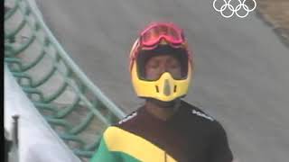 Jamaican Bobsleigh Team Debut At Calgary 1988 Winter Olympics [upl. by Notlim]