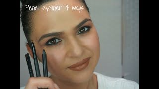 HOW TO Pencil Eyeliner 4 ways [upl. by Yerffe]