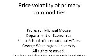 Price volatility of primary commodities [upl. by Rosse]