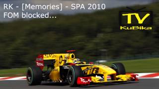 Robert Kubica  Memories  Belgium 2010 actions [upl. by Ewen]