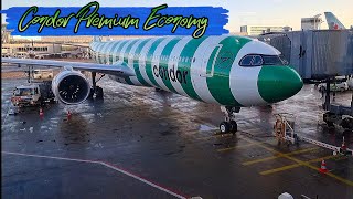 Condor Premium Economy Frankfurt 🇩🇪 to Tobago 🇹🇹 [upl. by Netsua943]