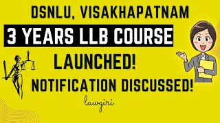 DSNLU Vishakhapatnam 3 years LLB Course DetailsNLU Vizag Eligibility Fees No of Seats Syllabus [upl. by Odranar408]