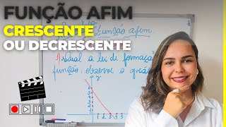 Função de 1° grau crescente e decrescente quando a função afim é crescente e quando é decrescente [upl. by Johiah]