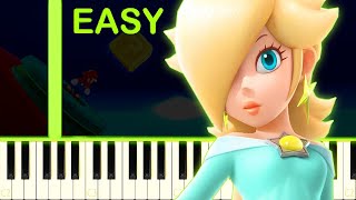 ROSALINA SONG  SUPER MARIO GALAXY  EASY Piano Tutorial [upl. by Kreitman]