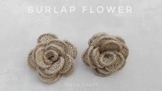 Burlap Flower Tutorial 4 [upl. by Itsa]