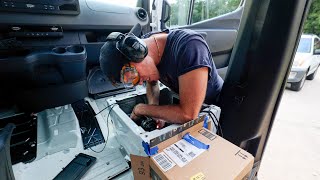 Installing our Diesel Heater and Swivel Seat  DIY Van Build [upl. by Yalhsa]