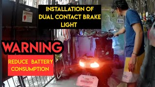 YAMAHA GRAVIS INSTALLATION OF DUAL CONTACT BRAKE LIGHT [upl. by Hannad]