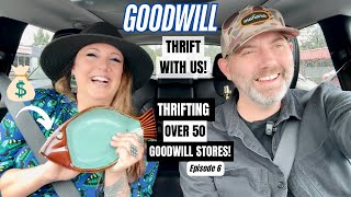 SO MANY FINDS THRIFTING OVER 50 GOODWILL THRIFT STORES Thrift With Me Episode 6 [upl. by Lanti834]