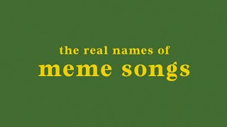 the real names of meme songs  part 1 [upl. by Bosson]