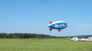 MetLife Blimp Snoopy 2 takes off at Solberg Airport in Readington NJ on July 20 2015 [upl. by Imotih574]