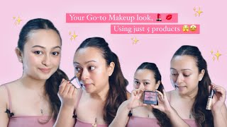 Your Goto Makeup by using 5 products only 🤩🫣✨💫 personalmakeup [upl. by Yleen]