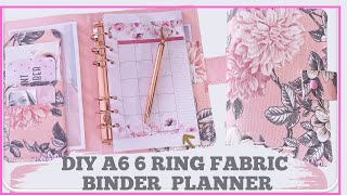 How to Make a Fabric A6 6 Ring Binder planner  Make from Scratch  DIY  How to [upl. by Lhok]