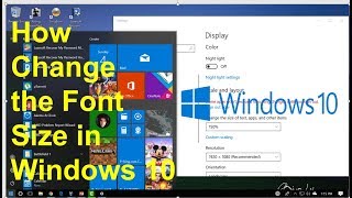 How Change The Font Size in Windows 10 [upl. by Lehpar224]