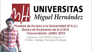 Geografía Junio 2019  Ejercicio 1 [upl. by Garett]