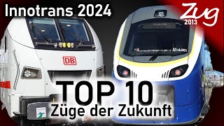 TOP 10 Züge der Zukunft  Innotrans 2024 mit BR 105 Coradia Max RS Zero ARS Vectrain uvm [upl. by Feune209]