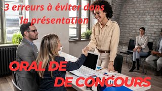 Oral de concours  3 erreurs à éviter dans la présentation [upl. by Tsui]