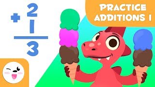 Addition exercises for kids  Learn to add with Dino  Mathematics for kids [upl. by Housum296]