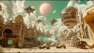 Sand Cities of Planet Makkra  A Futuristic Vision  Midjourney Kling AI [upl. by Rapsag]