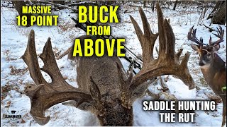 Calling in a Manitoba MONARCH ARCHERY BUCK Saddle Hunting Whitetail  This Ones For Grandpa [upl. by Belier]