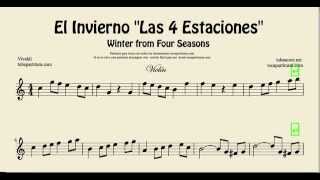 El Invierno Las 4 Estaciones Partitura de Violín [upl. by Haymo472]