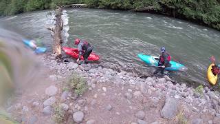 Klickitat River White Water Kayaking 1400 CFS  Raft Putin to Below Hatchery [upl. by Hestia625]