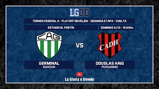 Germinal Rawson vs Douglas Haig Pergamino  Playoff Reválida  Vuelta  Federal A [upl. by Aehr861]