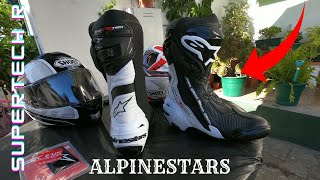 ALPINESTARS SUPERTECH R BLACK  WHITE unboxing [upl. by Tjaden]