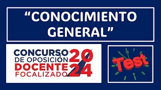 TESTENSAYO quotCONOCIMIENTO GENERALquot 30 PREGUNTAS concurso2024 innovacióneducativa minerd [upl. by Christoffer20]