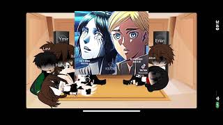 Aot react to Ymir x historia 🏳️‍🌈❤️ [upl. by Mose609]