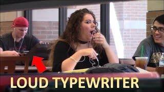 LOUD Typewriter in the Library Prank [upl. by Remmer]