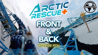 Arctic Rescue  SNOWMOBILE Coaster at Seaworld San Diego  Front amp Back Row POV 4K [upl. by Ailene382]