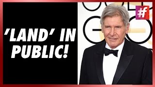 Star Wars Harrison Ford Causes A Frenzy After Landing In LA [upl. by Stephan]