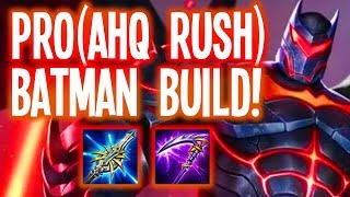 BEST BATMAN PRO BUILD BY AHQ RUSH  Arena of Valor Batman Build Gameplay [upl. by Olympia967]