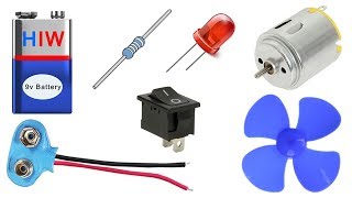 9v Battery hacks  Switch LED Motor Fan  Beginner tutorial [upl. by Roti]