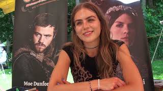 VIKINGS Morgane Polanski Interview  WELCOME TO VALHALLA Con Princess Gisla Set Memories CASTLE [upl. by Adnoval]