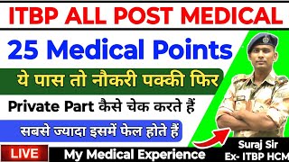 All Medical Points🛑📢 ITBP MEDICAL TEST कैसे होता हैं TELECOM HCM ALL POST HEAD CONSTABLE MINISTERIAL [upl. by Nikkie]