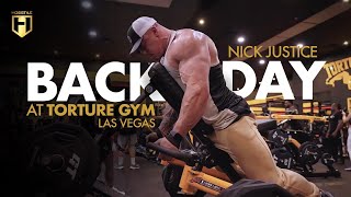 Nick Justice Back Workout  Testing Out New Machines at Torture Gym in Vegas  HOSSTILE [upl. by Olegnaed]