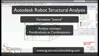 Autodesk Robot  Analyse sismique à lEurocode 8  03  Pondérations et combinaisons [upl. by Shayna887]