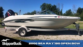 2000 Sea Ray 180 Open Bow Boat Tour SkipperBuds [upl. by Yrroc63]