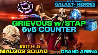 5v5 GRIEVOUS SQUAD wSTAP OMICRON amp DATACRON COUNTER wMALGUS SQUAD  SWGOH GAC [upl. by Adnoloy479]