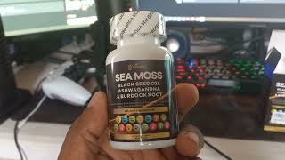 Sea Moss Black Seed Oil Ashwagandha amp Burdock Root All in 1 Supplement [upl. by Kass]