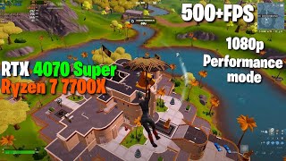 RTX 4070 Super  Ryzen 7 7700x  Fortnite CHAPTER 2 REMIX  500FPS  1920x1080  Chill music [upl. by Nrehtak]