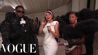 Diddy amp Yung Miami Shut Down the Met Gala Red Carpet  Met Gala 2023 With La La Anthony  Vogue [upl. by Akissej766]