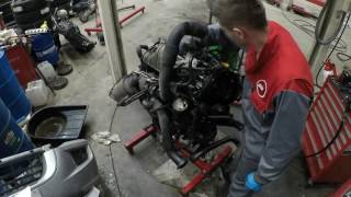 Vw Crafter crankshaft bearings change [upl. by Hardman]