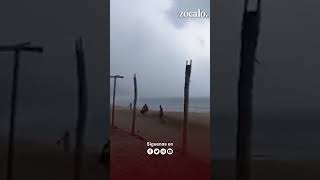 Cae rayo en playa de Aquila Michoacán news noticias [upl. by Sydney950]