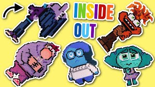 Inside Out 2 Emotions Joy Sadness Disgust Fear and Anger Bead Art 9 Different Characters [upl. by Katti947]