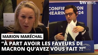 Marion Maréchal détruit Stéphane Séjourné à Bruxelles devant tous les députés européens [upl. by Ericksen]