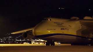 ANTONOV AN225 Mriya Landing in ATHENS ATHLGAV EL VENIZELOS [upl. by Grefe]